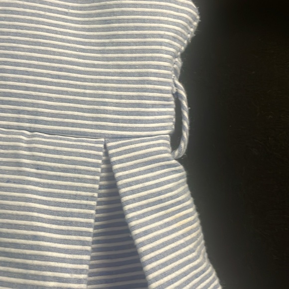 Po De Falco girls sz 2 dress blue and white stripe sleeveless peter pan … - Picture 3 of 11
